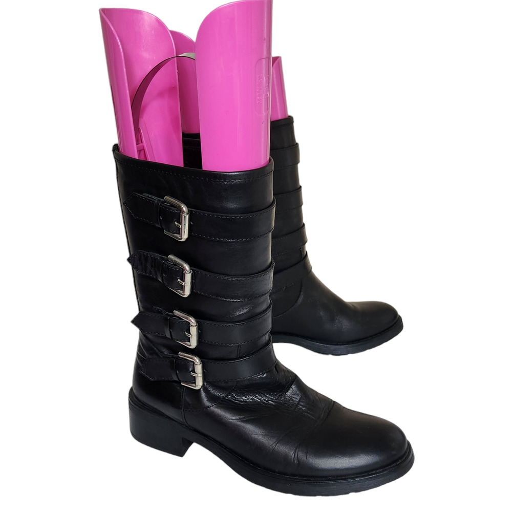 Aquatalia By Marvin K Swell Moto Boots Black Women's Size 7.5